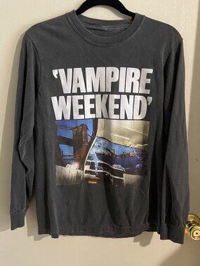 Gray Vampire Weekend OGWAU Tour Long-Sleeved Shirt